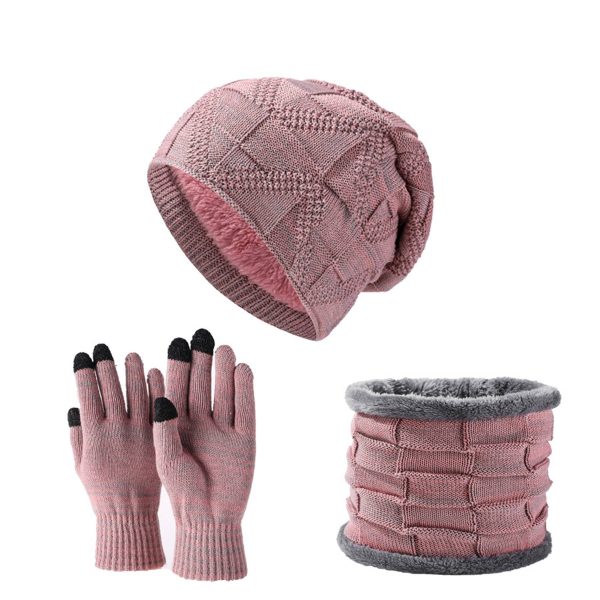 Winter Beanie Hat Scarf and Touch Screen Gloves Set - Image 5