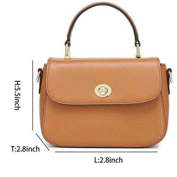 Women's Genuine Leather Top Handle Crossbody Purse - Image 4