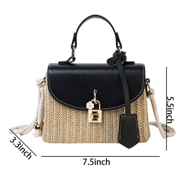 Jute/Burlap Straw Fashion Rattan Shoulder Cross-body bag - Image 7