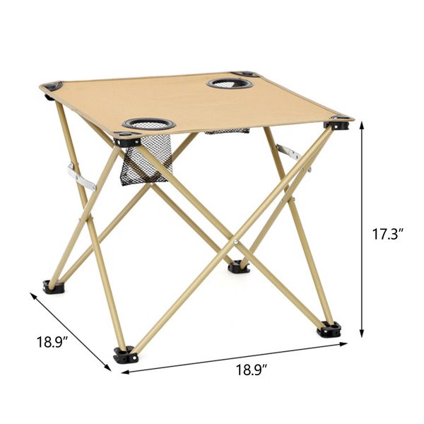 Oxford Outdoor Foldable Table With Two Cup Holders - Image 5