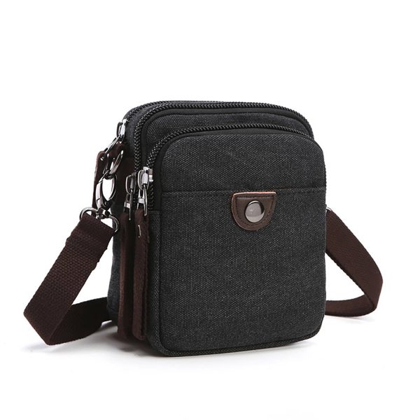 Canvas Crossbody Bag w/ Detachable Shoulder Strap - Image 4