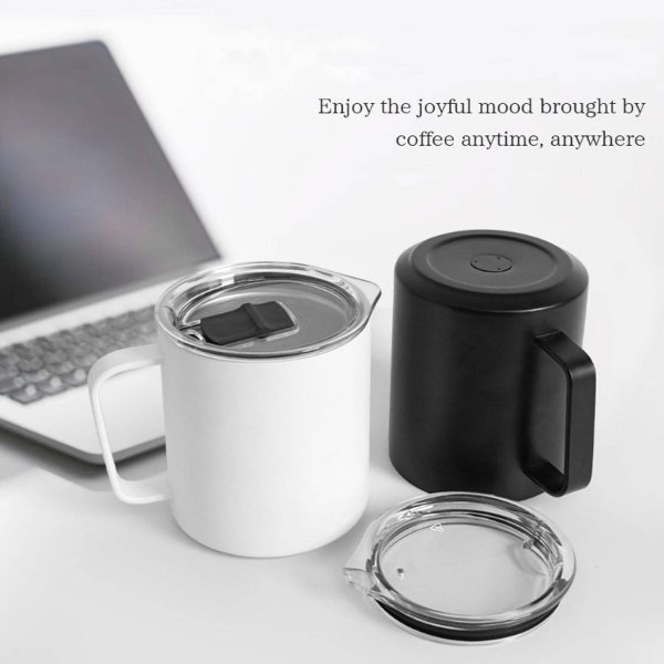 12oz Insulated Stainless Steel Mug w/ Handle - Image 4