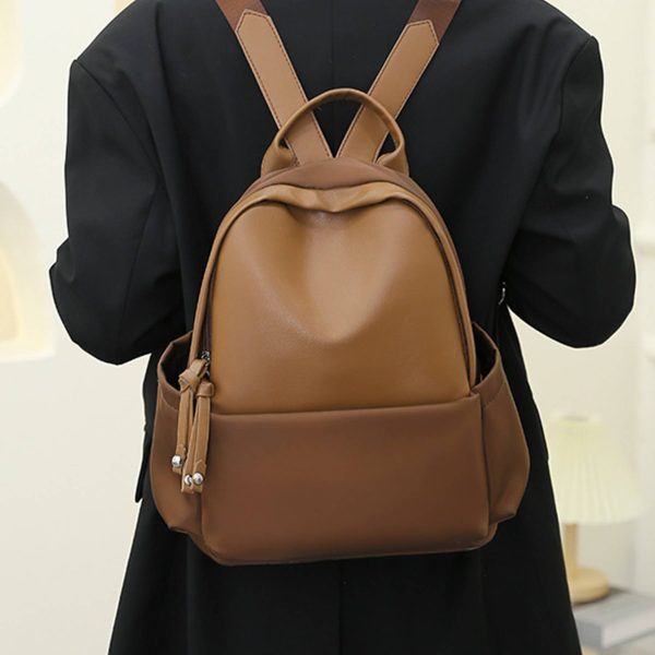 Ladies PU Leather Backpack - Image 2