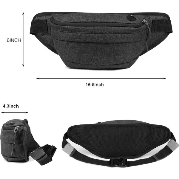 Water Resistant Large Hiking Waist Bag for Men Women - Image 6