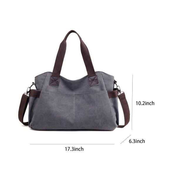 Big Canvas Tote top Handle bag for Travel - Image 7