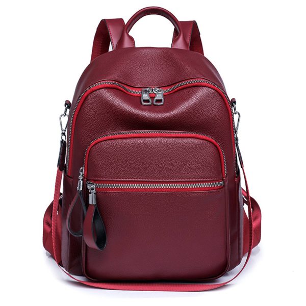PU Leather Dual-use Casual Small Backpack Women - Image 2