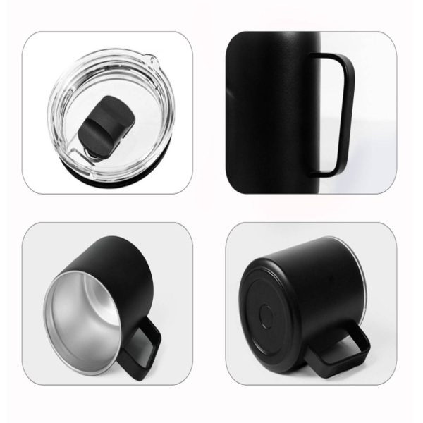 12oz Insulated Stainless Steel Mug w/ Handle - Image 5
