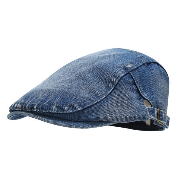 Cotton Simple denim peaked cap - Image 3