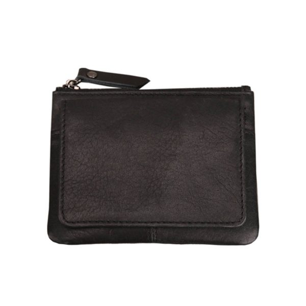 Genuine Leather 2 Zipper Coin Purse Wallet - Image 3