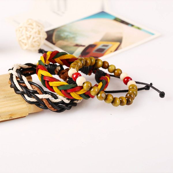 Jute Knitted hip-hop bracelet for men - Image 2