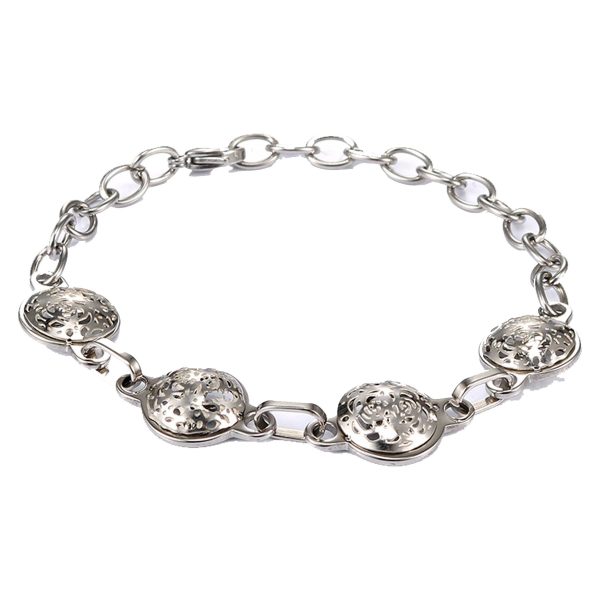 Stainless Steel Snowflake openwork bracelet for women