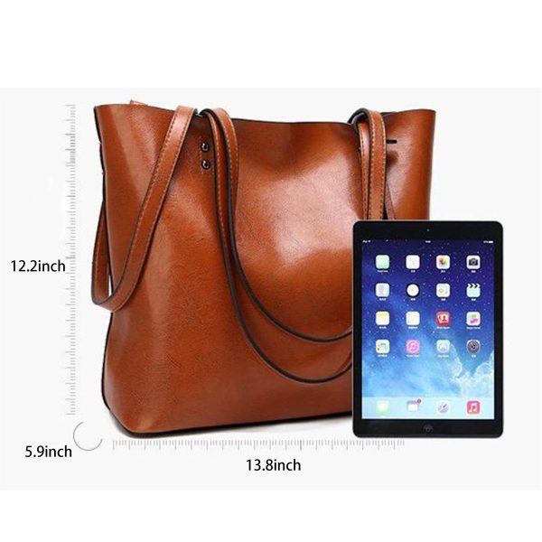 Leather Tote Bag for Women - Image 4