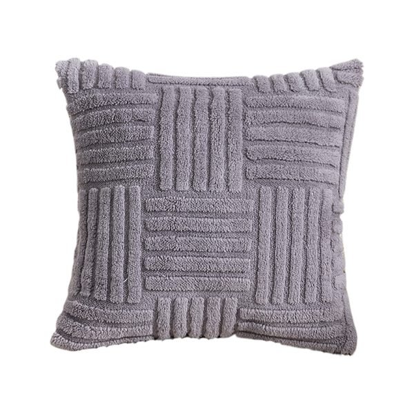 Striped Flannel Square Throw Pillow - Image 3