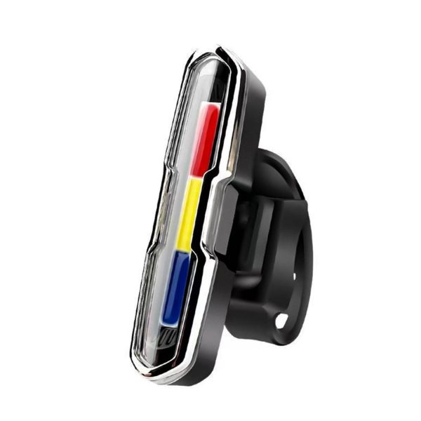 Rechargeable Waterproof Three Color Bike Tail Light - Image 2