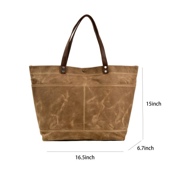 Waxed Canvas Travel Tote Bag - Image 7