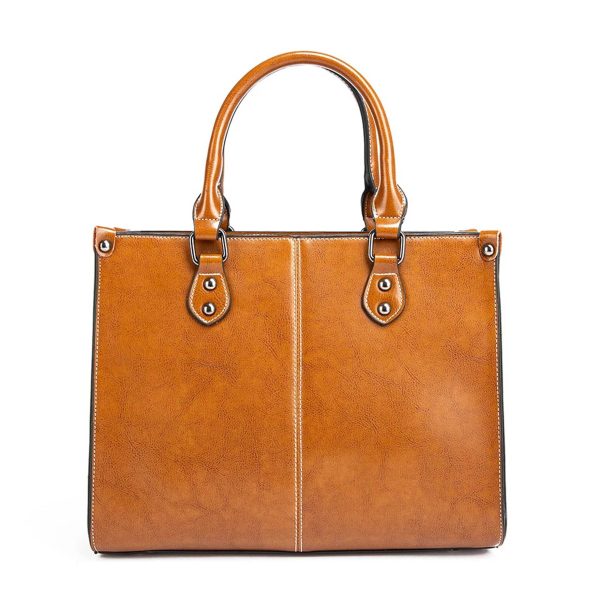 Vintage Vegan Leather Large Computer Laptop Messenger Bag - Image 2