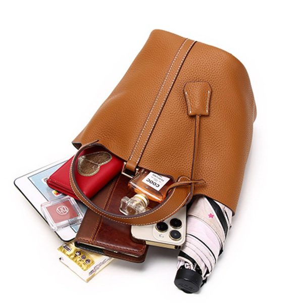 Ladies Genuine Leather Tote Bag - Image 4