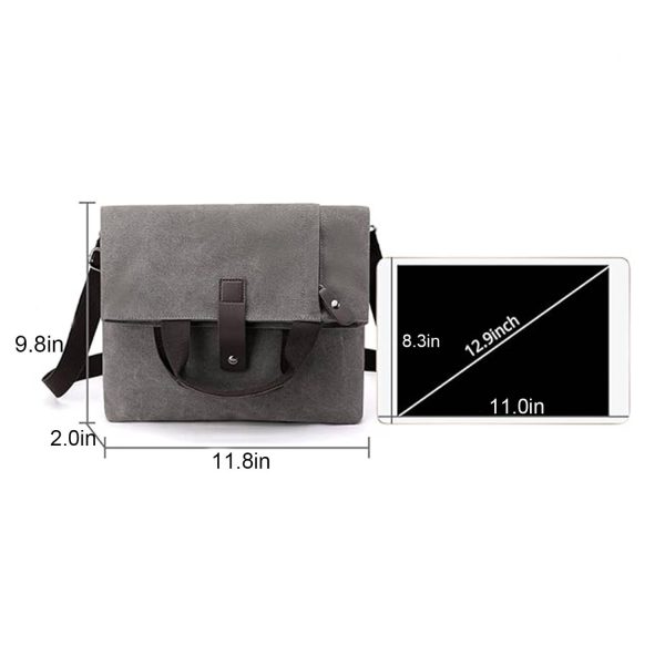 12" Foldable Canvas Shoulder Handbag for Daily Use - Image 6