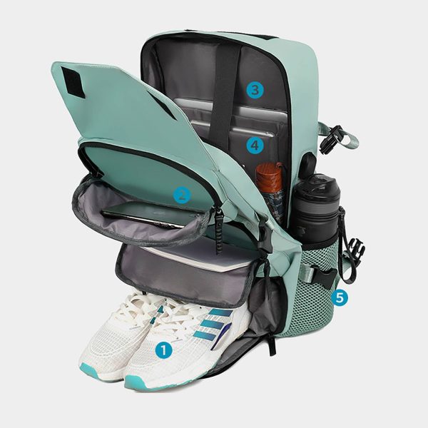 Waterproof Travel Nylon Backpack W/ External Usb - Image 8