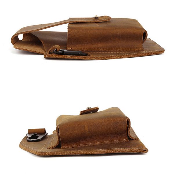 PU Leather Phone Pouch Holster for Men Belt - Image 4