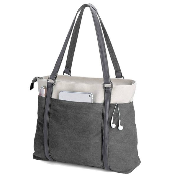 Canvas Lightweight Laptop Tote Bag for Work - Image 4