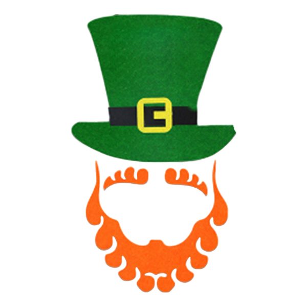 Non-Woven Fabric Green Hat Set w/ Mustache - Image 2