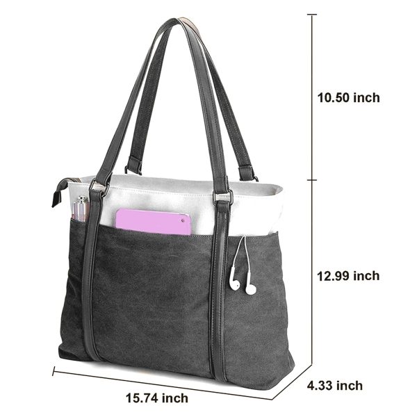 Canvas Lightweight Laptop Tote Bag for Work - Image 6