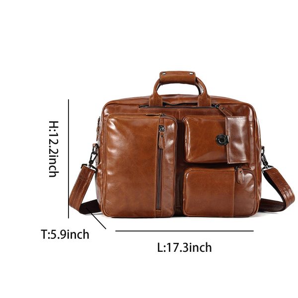 Vintage 17 Inch Laptop Crossbody Shoulder Bag - Image 4