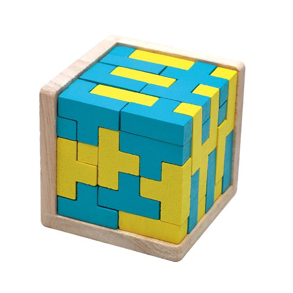 54pcs Fun Wooden Square Building Block Puzzle Toy - Image 6