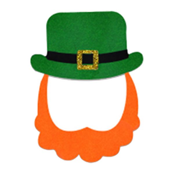 Non-Woven Fabric Green Hat Set w/ Mustache - Image 5