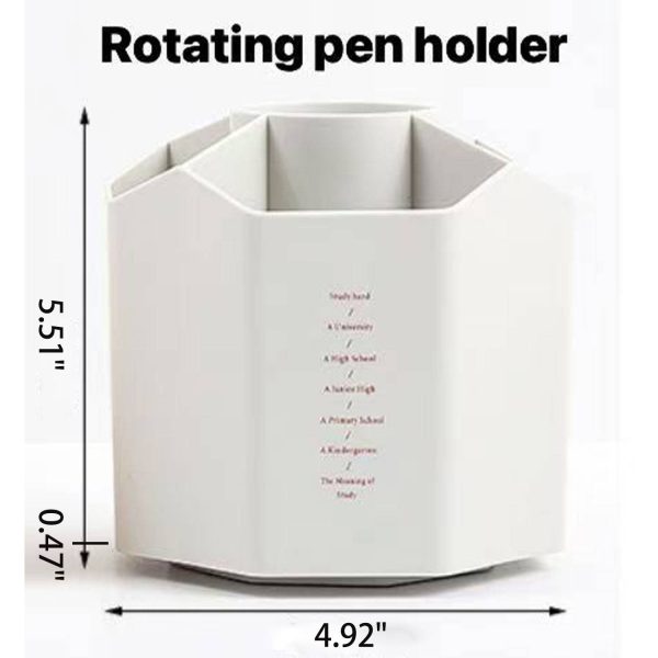 Office Rotatable Plastic Pen Holder - Image 3