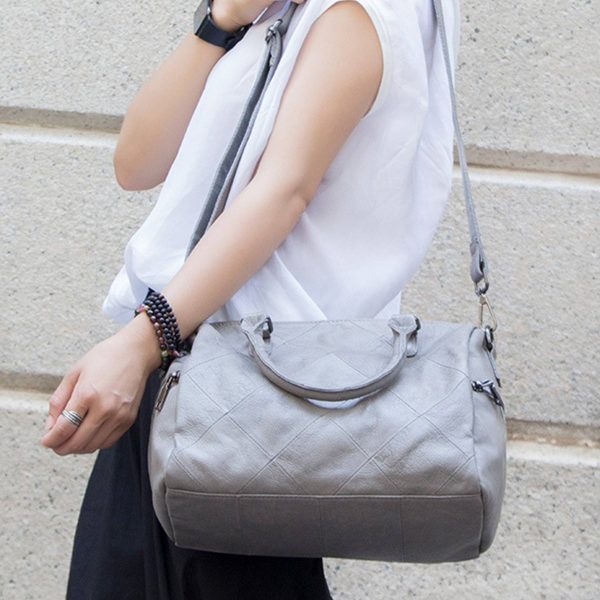 Genuine Leather Satchel Tote Bag for Women - Image 6
