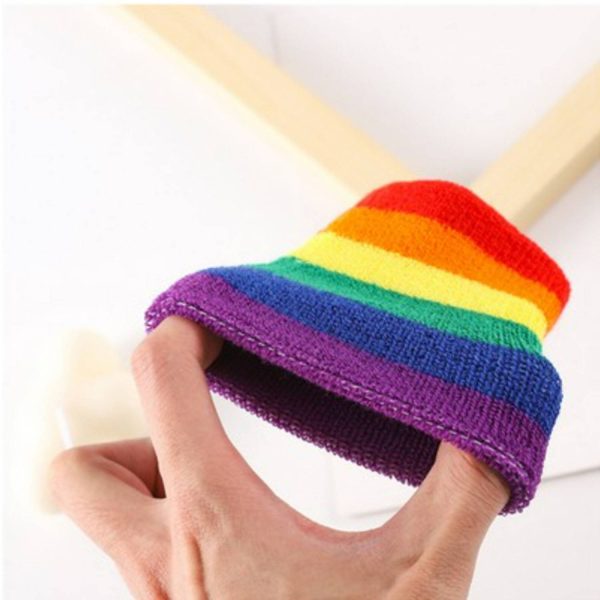 LGBT Rainbow Elastic Sports Headband Wristband Set - Image 5