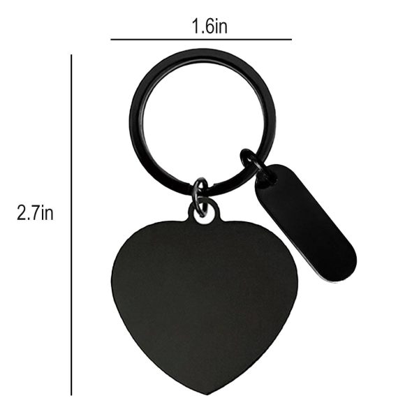 Stainless Steel Heart-Shaped Keychain - Image 5