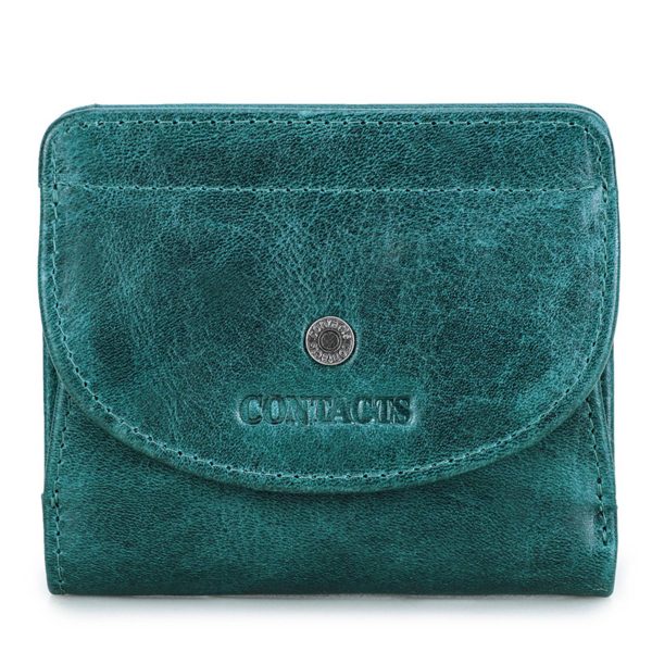 Leather Slim Bifold Purse Card Holder Wallets Women - Image 6