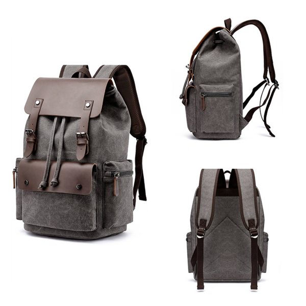 Men‘s Canvas Vintage travel Laptop Backpack - Image 6