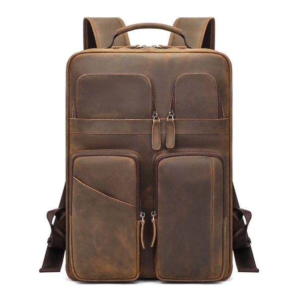 Large Genuine Leather Backpack for Men