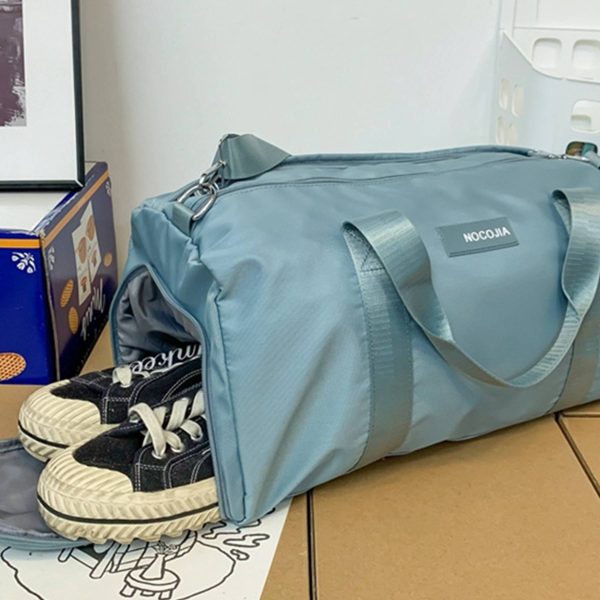 Nylon Travel Duffle Bag with Shoe Compartment & Wet Pocket - Image 5