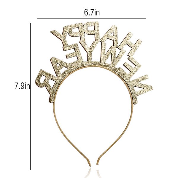 Gold Happy New Year Headbands - Image 6