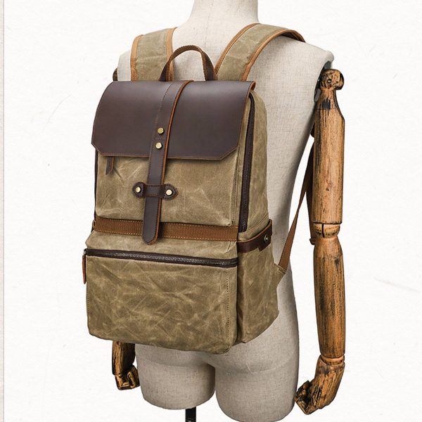 Faux Leather Backpack for Men - Image 6