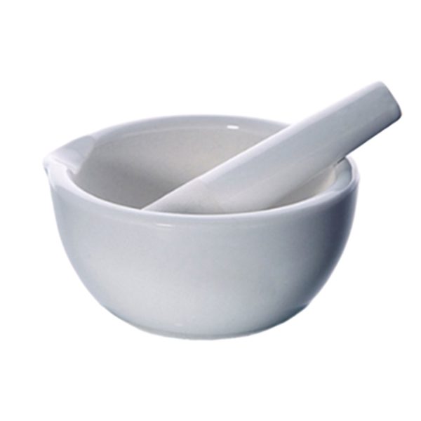 Grinding Herbs Manual Ceramic Mortar w/ Pestle - Image 2