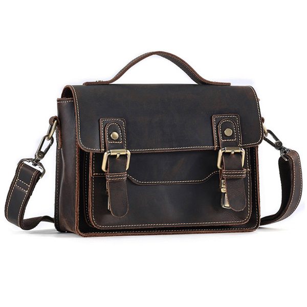 Vintage Leather Messenger Bag