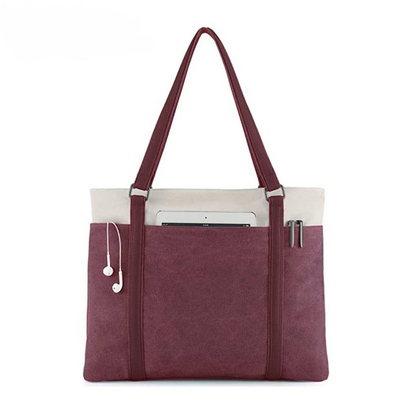 Canvas Lightweight Laptop Tote Bag for Work - Image 3