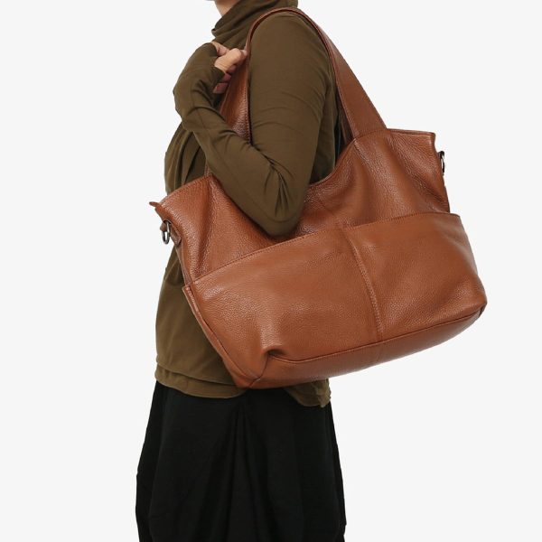 Women's Soft Genuine Leather Tote Bag - Image 2
