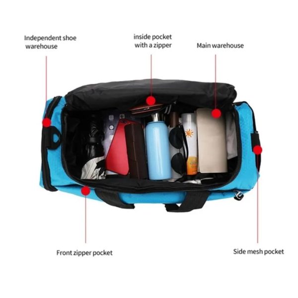 Color Panel Sport Duffel Bag - Image 3