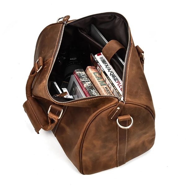 Genuine Leather Travel Large Capacity One Shoulder Bag - Image 8