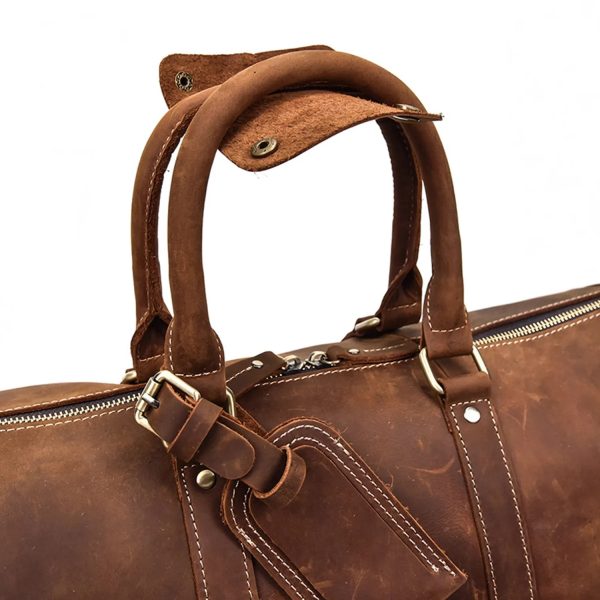 Genuine Leather Travel Large Capacity One Shoulder Bag - Image 10