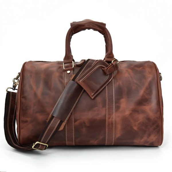 Genuine Leather Travel Large Capacity One Shoulder Bag - Image 5