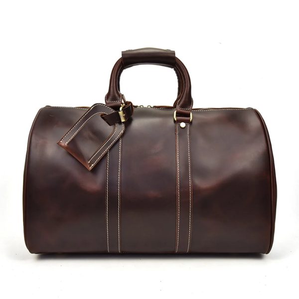 Genuine Leather Travel Large Capacity One Shoulder Bag - Image 4