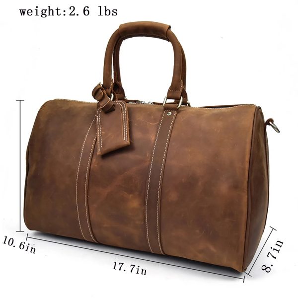 Genuine Leather Travel Large Capacity One Shoulder Bag - Image 7
